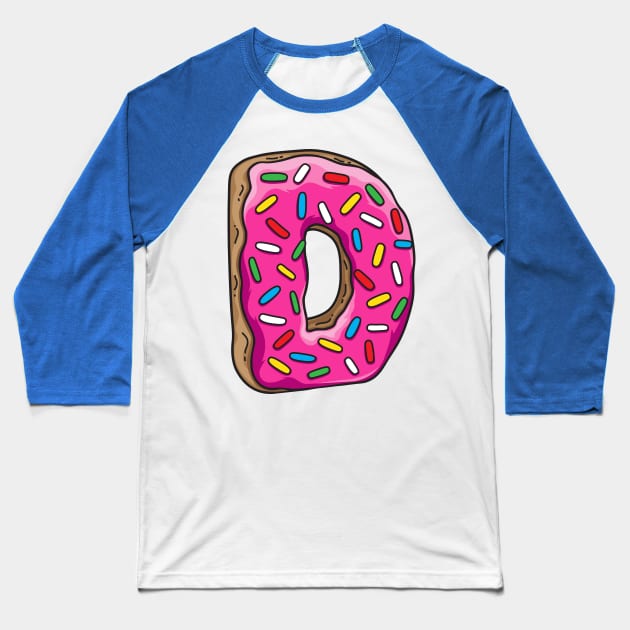 D is for Donut Baseball T-Shirt by Plushism